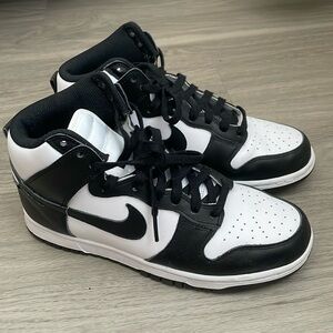 Nike High Top Dunks Pandas Black & White Women’s Size 9